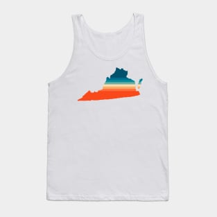 Virginia State Retro Map Tank Top